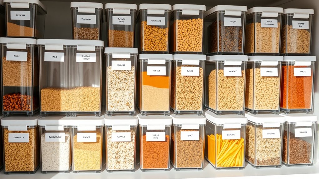 see through containers clear labels