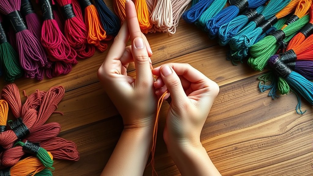 select colorful thread techniques