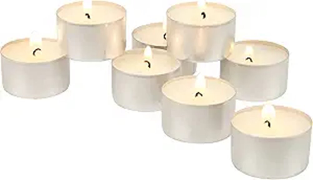 set of 100 unscented tea lights