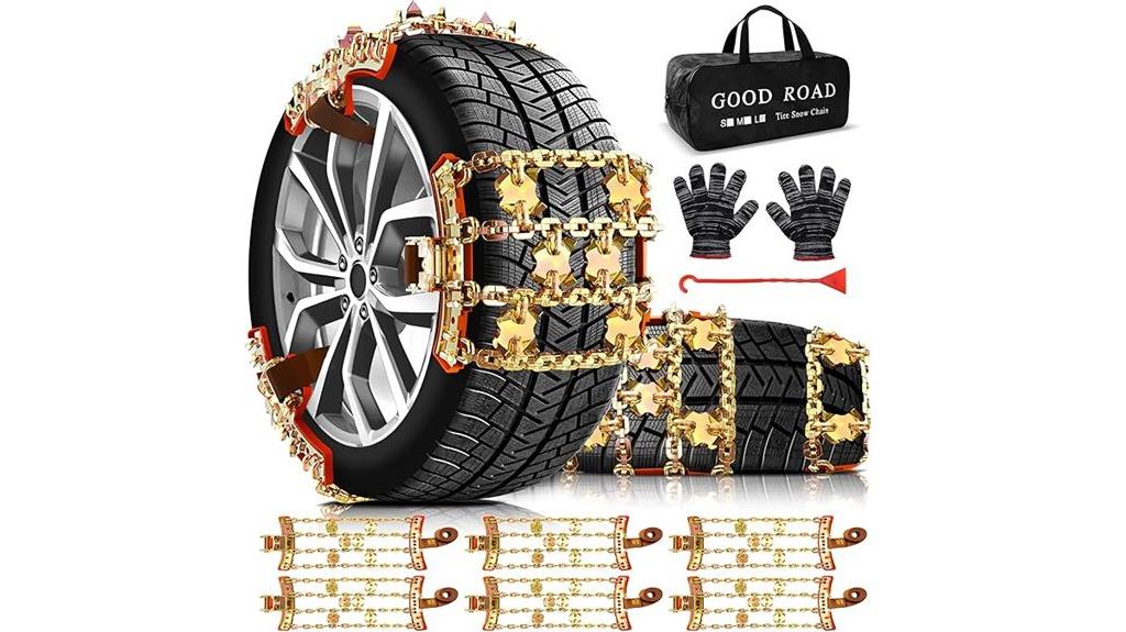 set of six tire chains