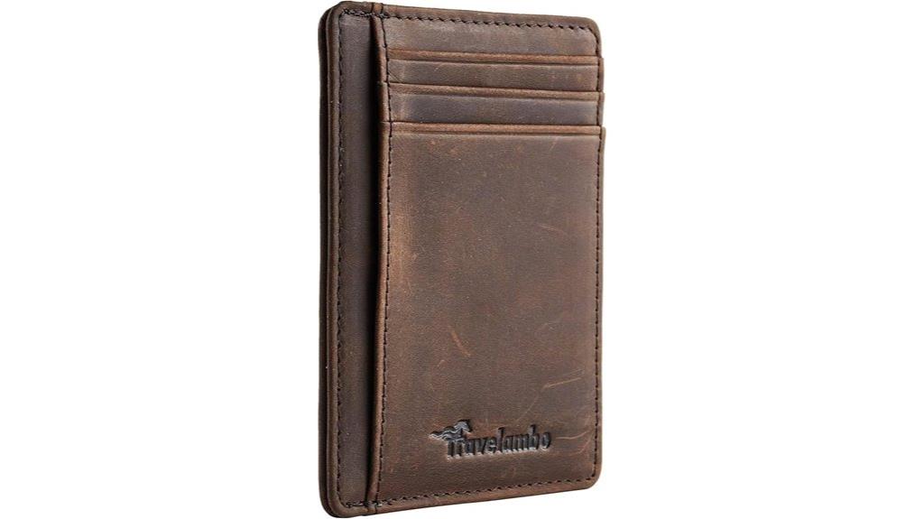 slim rfid leather wallet
