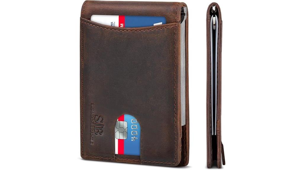 slim rfid leather wallet