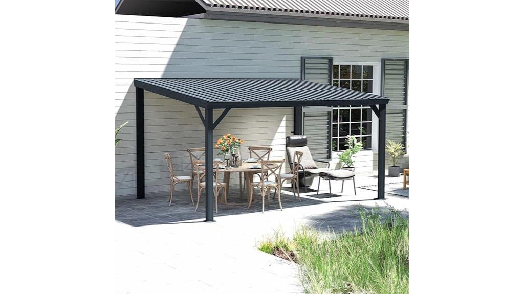 small galvanized steel outdoor shelter