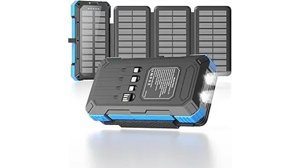 solar power bank with cables