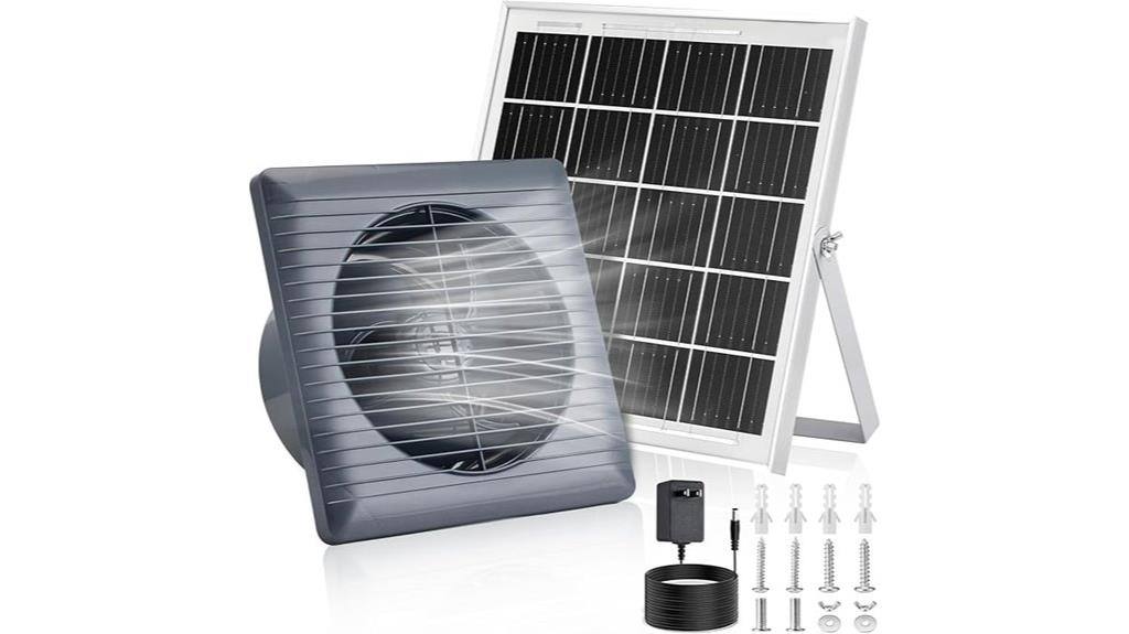 solar powered 25w exhaust fan