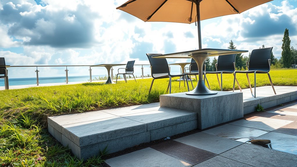 stable outdoor seating foundations