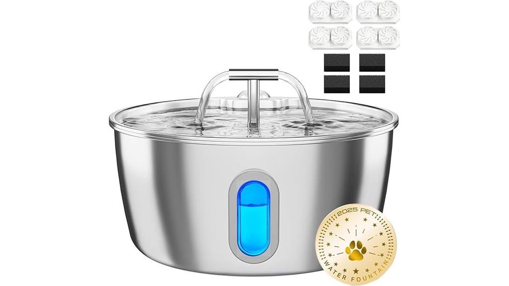 stainless steel pet fountain