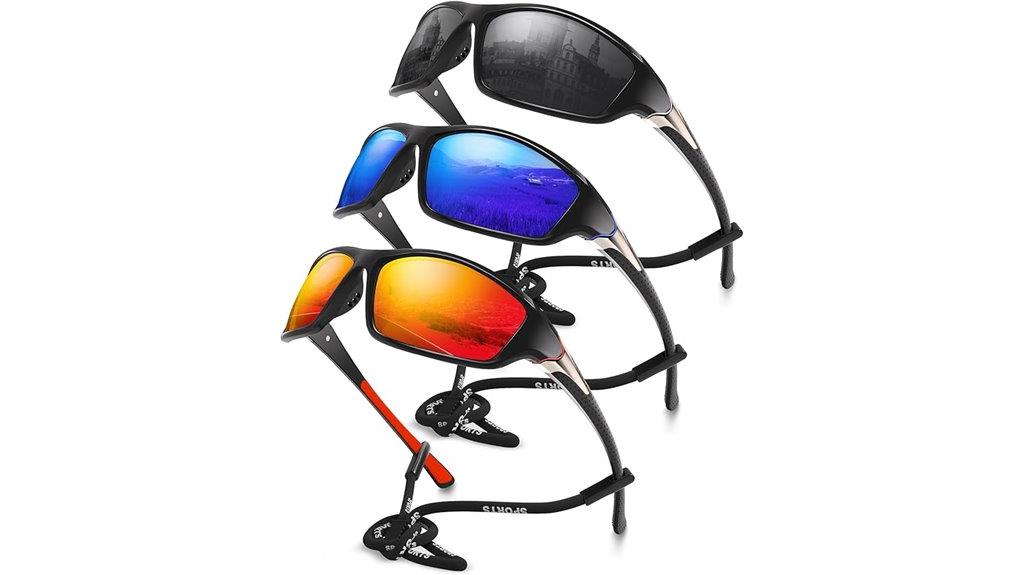 three pack sports sunglasses