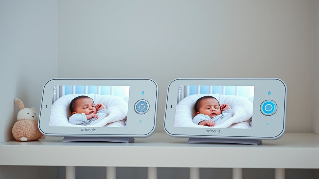 top split screen baby monitors