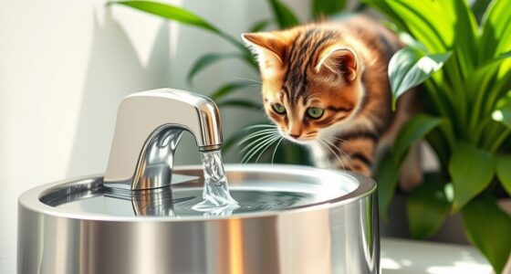 top stainless steel cat fountains