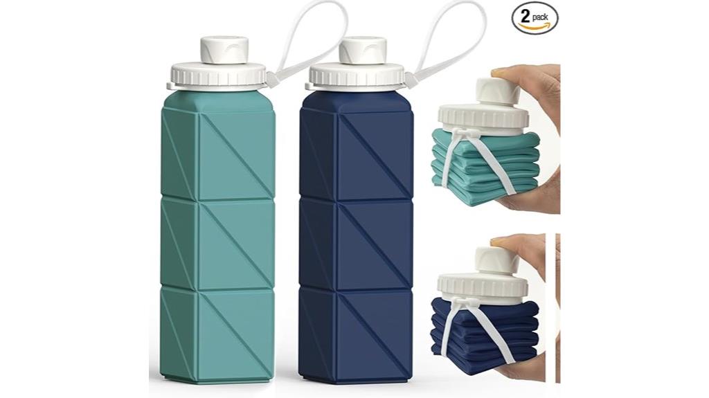 two 20 6oz silicone bottles