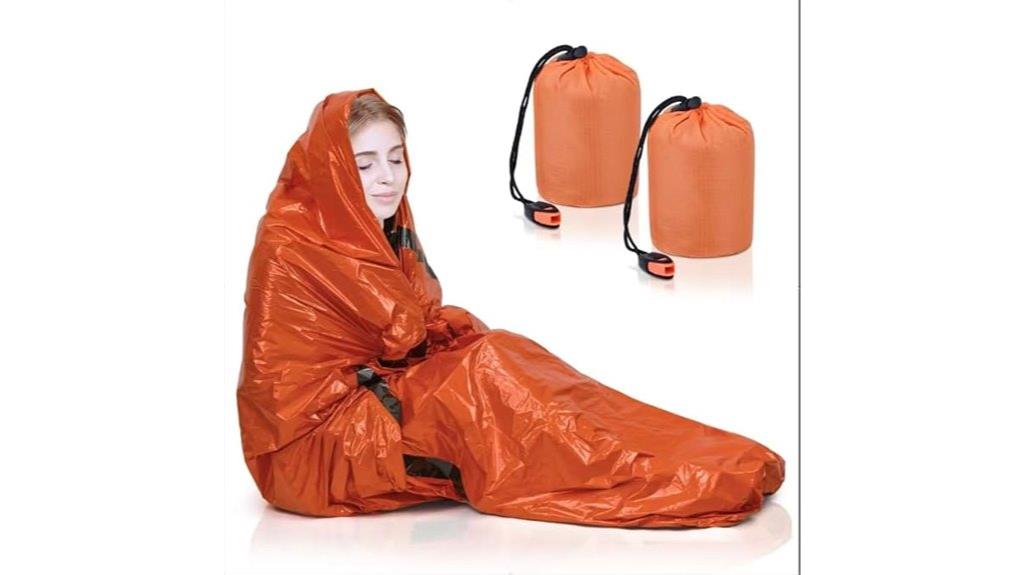 two pack emergency sleeping bags