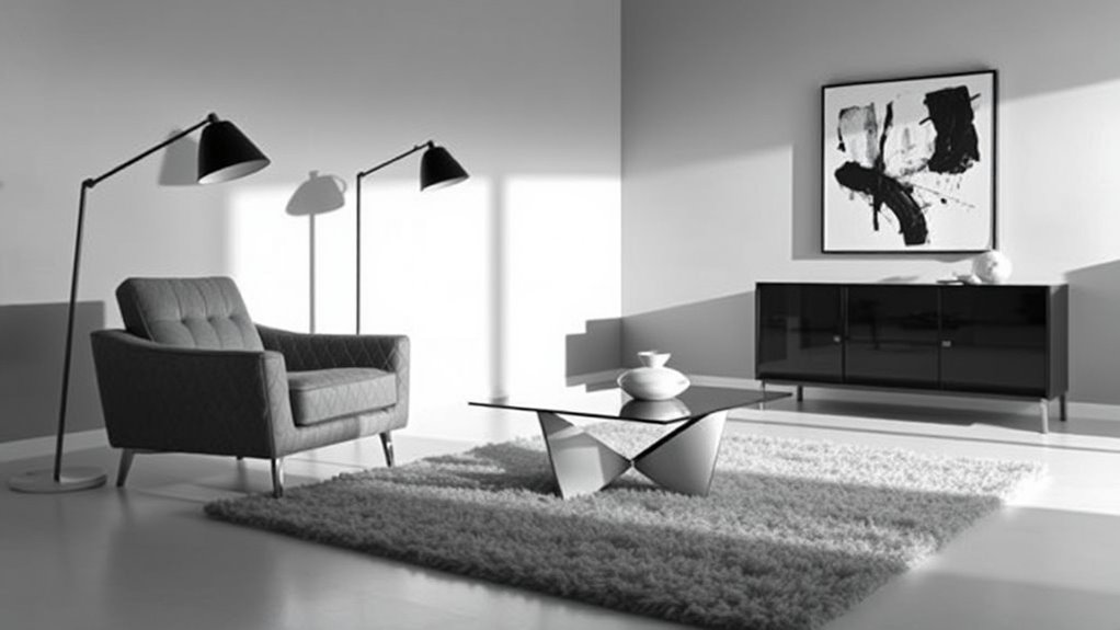 varied shades in gray