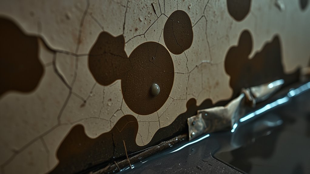 visible signs of water damage