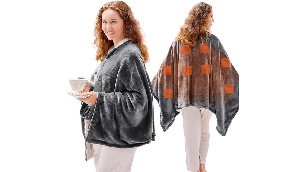 wearable portable electric blanket