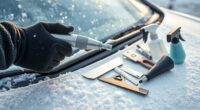 winter windshield de icing tools