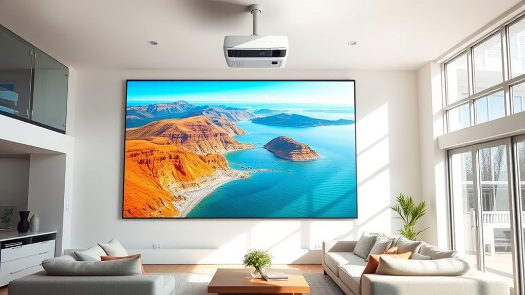 bright large room projection