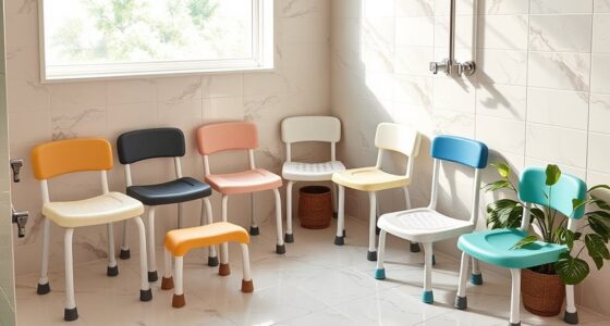 comfortable disabled shower seating