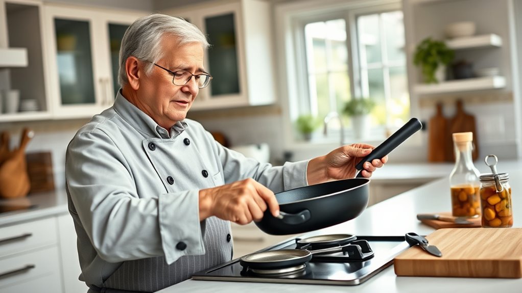 gentle stirring non stick cookware