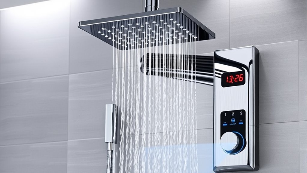 luxury thermostatic shower panels