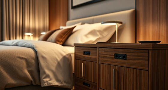 nightstands with lighting outlets