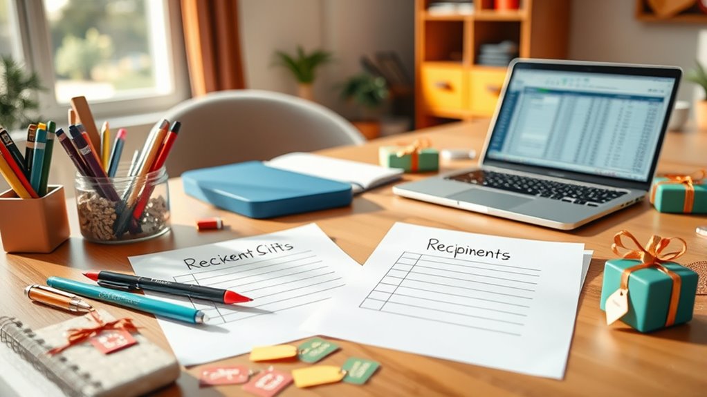 organized holiday gift planning