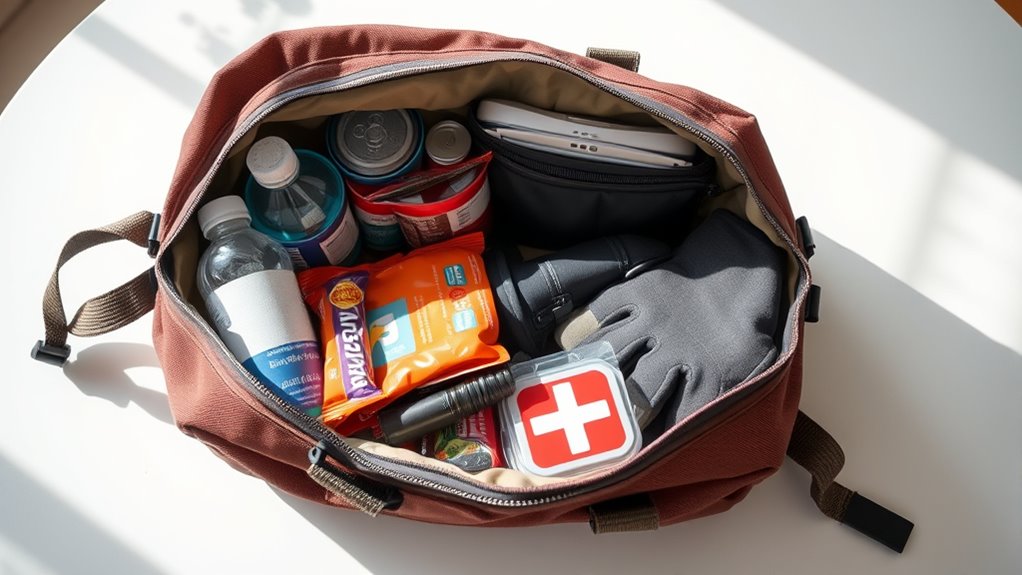 prepare food and water supplies