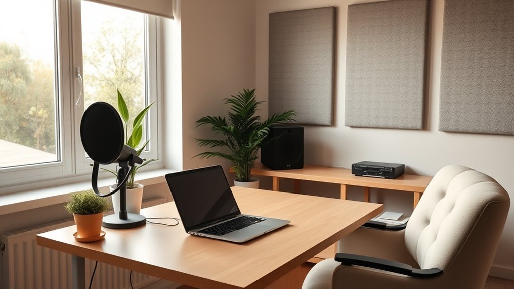 prepare quiet well lit space