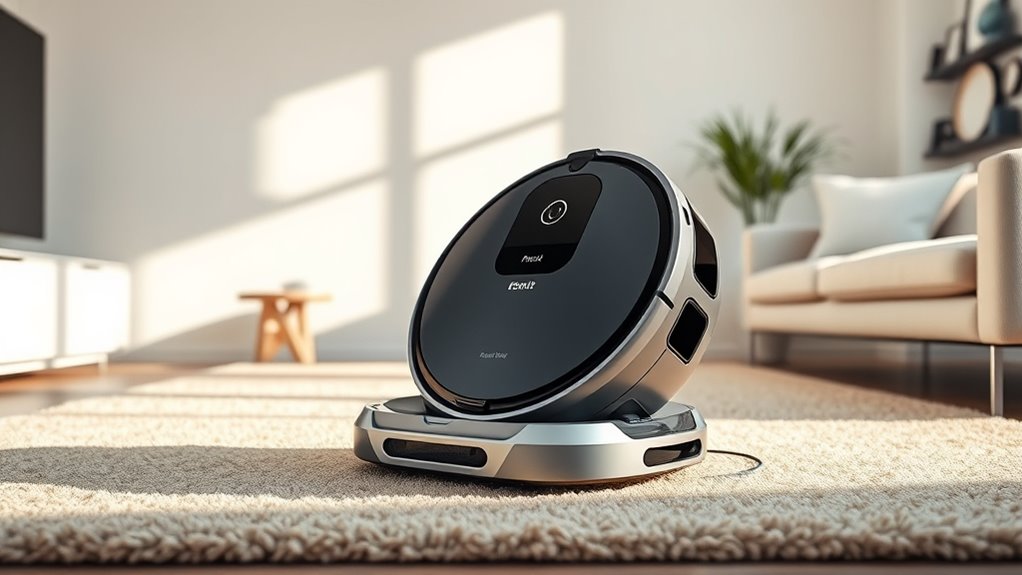 self emptying cleaning features