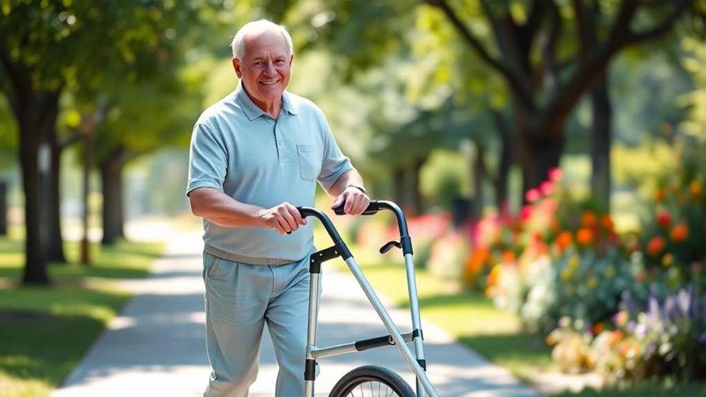 senior walker safety features