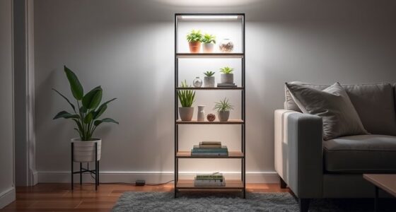 stylish shelved floor lamps