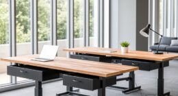 top adjustable desks with storage
