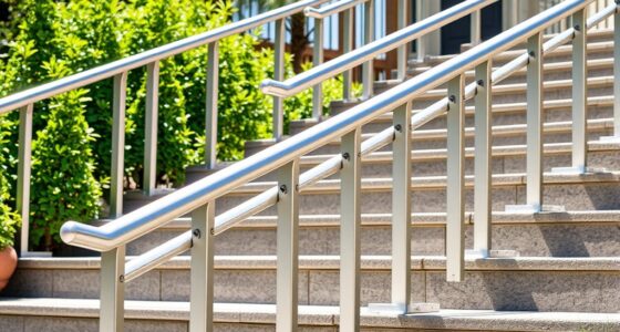 top aluminum step railings