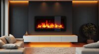 top wall mounted electric fireplaces