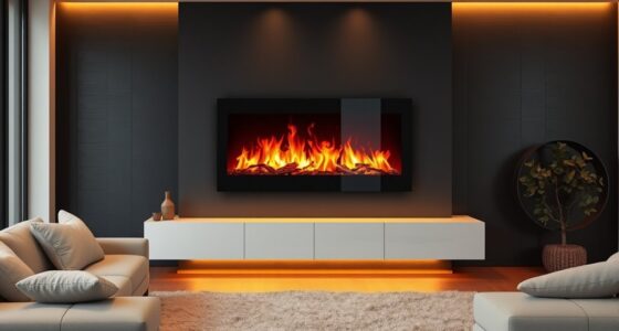 top wall mounted electric fireplaces