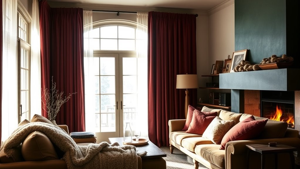 use heavy curtains effectively