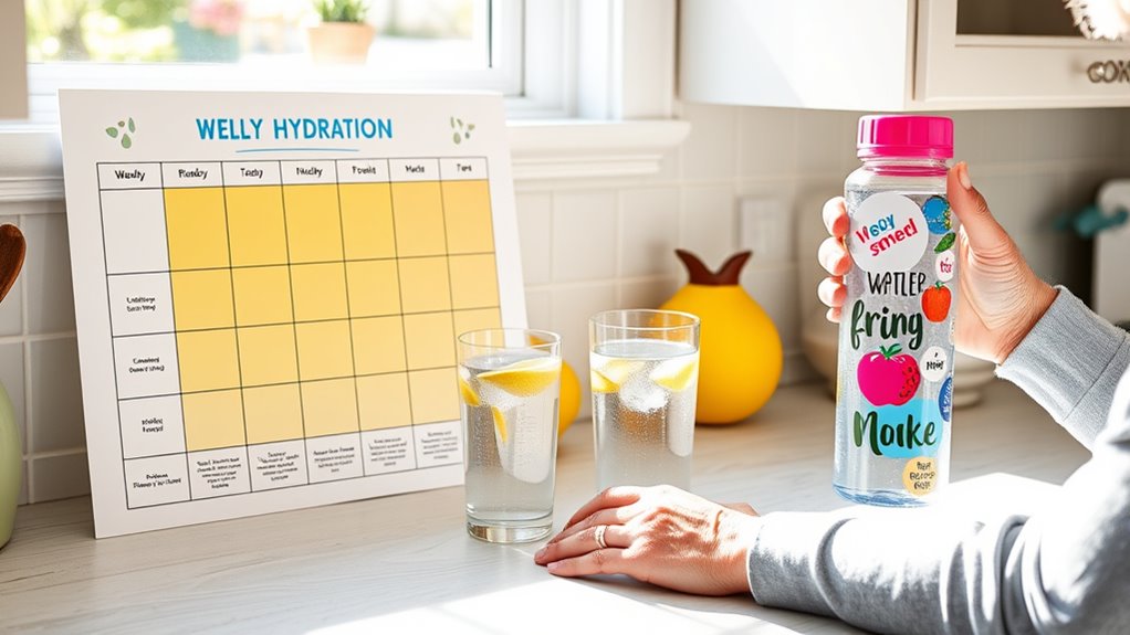 visible hydration reminder schedule