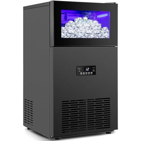 Commercial Ice Maker 130LBS/24H with Storage Bin