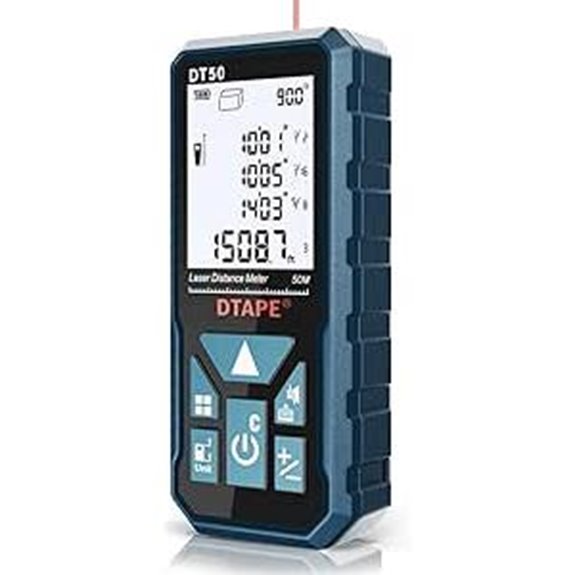 DTAPE Laser Distance Meter 165 Ft with LCD Display