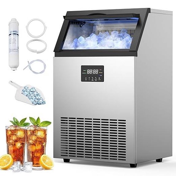 Commercial Ice Machine 200Lbs/24H with Storage