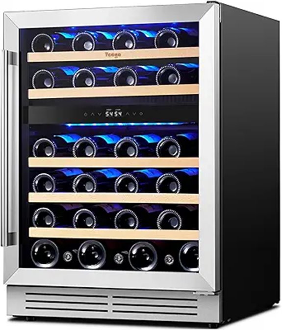 24 inch dual zone wine fridge