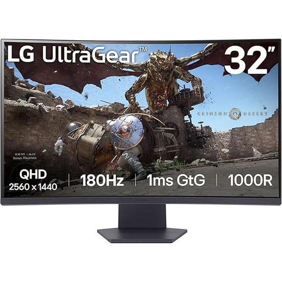 LG Ultragear 32-Inch Curved Gaming Monitor (QHD 180Hz)