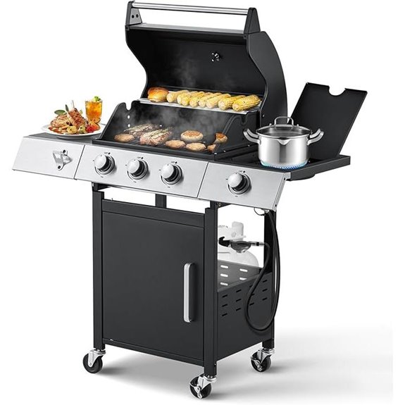 MELLCOM 36,000 BTU Stainless Steel Gas Grill
