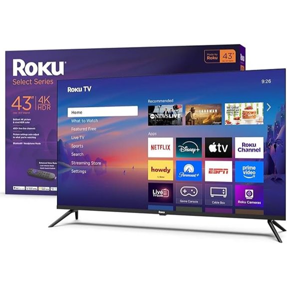 Roku Smart TV 43-Inch 4K HDR with Voice Remote