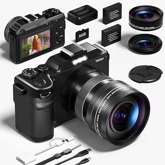 Yatao 4K/5K 64MP Dual Camera Digital Camera Kit