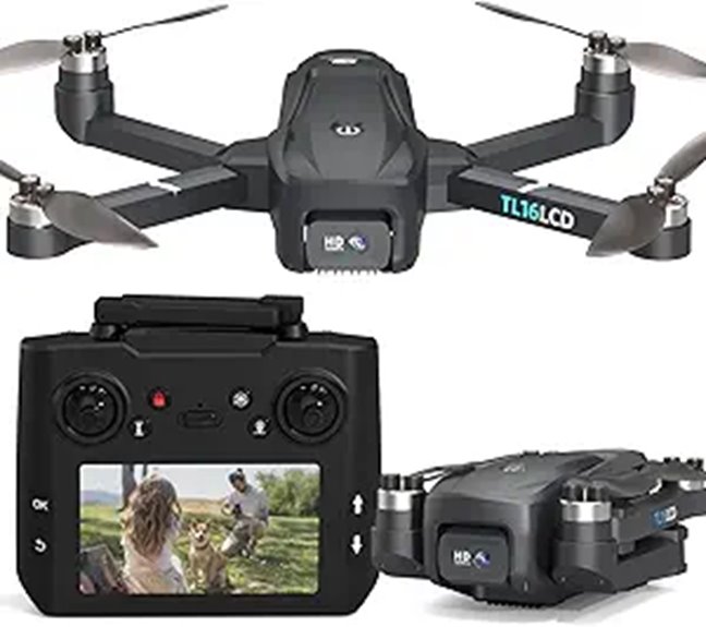 4k gps drone with lcd