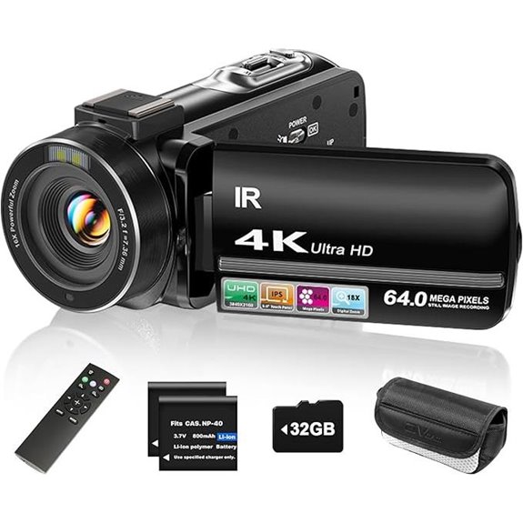 4k night vision camcorder