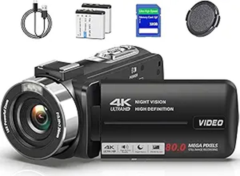 4k vlogging camera with sd
