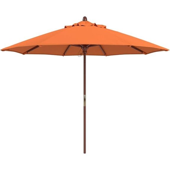 9 foot hardwood patio umbrella