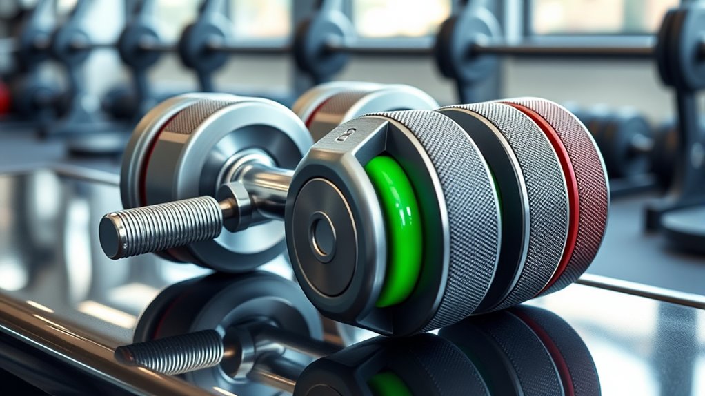 adjustable dumbbell features